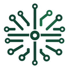 Fototapete - Circuit Board Icon, intricate connections, digital design element, transparent background, ideal for tech-related projects, modern aesthetic