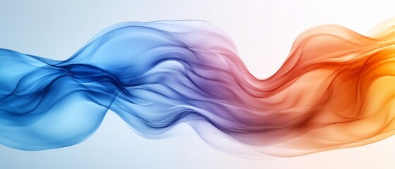Poster - Flowing patterns of blue and orange intertwine, creating a stunning visual effect that captures the essence of movement and color blending seamlessly