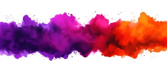 Aufkleber - A vibrant blend of purple, pink, and orange hues creating an abstract smoke effect.