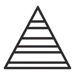 Poster - Geometric Pyramid Icon, sleek design, transparent background, ideal for modern applications, visually striking and versatile usage
