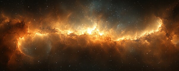 Wall Mural - Atmospheric clouds blending with abstract starry backgrounds. Generative AI