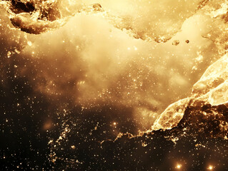 Wall Mural - golden nebula abstract background