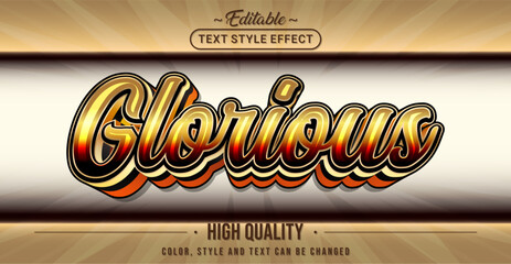 Aufkleber - Editable text style effect - Glorious text style theme.