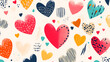 © pimpakarn - Valentine's card featuring heart-themed patterns, vibrant colors, and stylish modern fonts for a fun and lively design