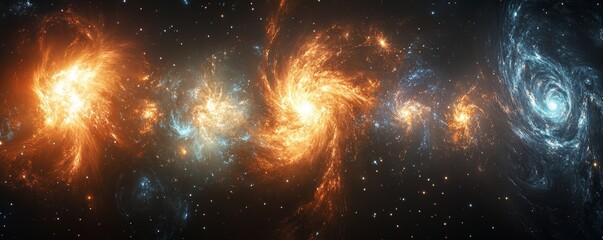 Wall Mural - Cosmic patterns radiating a sense of the infinite universe. Generative AI