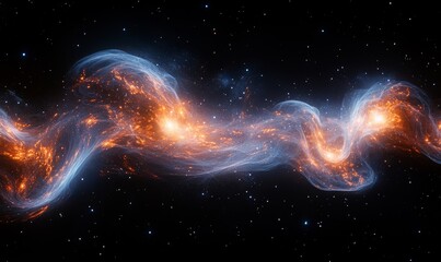 Wall Mural - Cosmic starry abstract designs with nebula accents. Generative AI