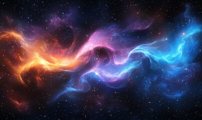 Wall Mural - Abstract deep space designs with swirling stardust. Generative AI