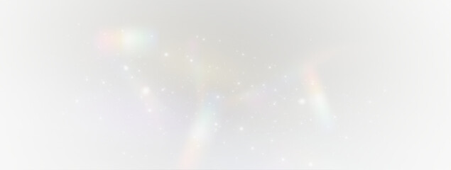 Wall Mural - rainbow light and white dust in png format. the crystal shimmers with a rainbow effect. png backgrou