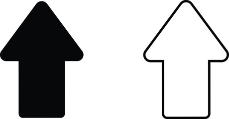 Poster - Upward arrows icons Set. Scroll illustration signs. Animation of arrow bouncing as it slide up. Graphic flat and outline elements suitable for apps and websites isolated on transparent background.