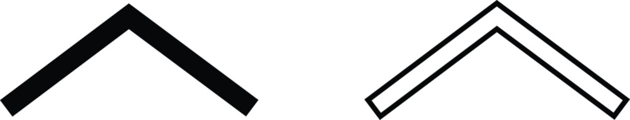 Poster - Upward arrows icons Set. Scroll illustration signs. Animation of arrow bouncing as it slide up. Graphic flat and outline elements suitable for apps and websites isolated on transparent background.