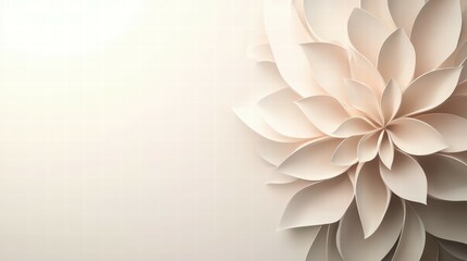 Poster - Abstract flower shapes over neutral background for creative digital design projects