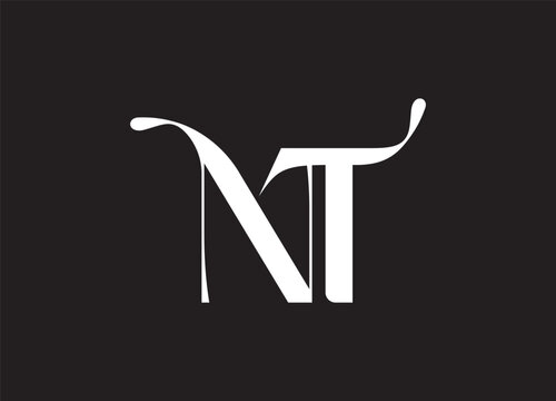 NT logo Design Template Vector Graphic Branding Element.
