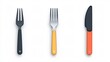 © Emma - Elegant Fork Plate Knife Icon Vector Design for Fine Dining Website