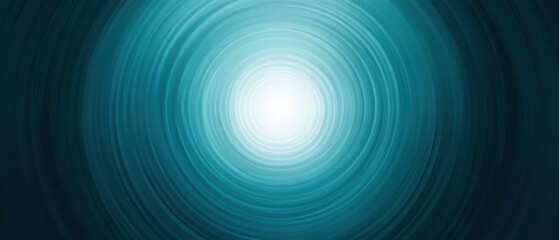Poster - Abstract blue circular background with soft glowing light in center