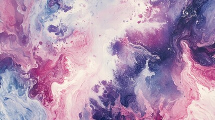 Poster - Stunning Abstract Swirling Colors in Purple, Pink, and Blue Tones