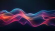 © fourtakig - Vibrant Abstract Flowing Waves with Colorful Light on Dark Background
