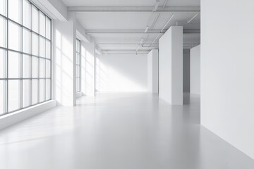 Poster - empty real estate property on white background with copy space perfect for showcasing property listings