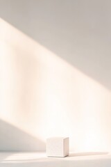 Poster - minimalistic stock photo of product with copy space perfect for advertising against neutral white background