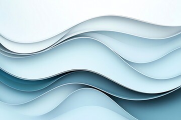 Poster - Elegant abstract background featuring flowing blue waves with a modern and serene aesthetic