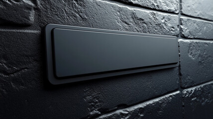 A black rectangular button.