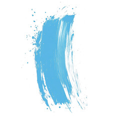 A large, pastel blue brush stroke on a white background, in a vector style. Simple design with minimal colors.