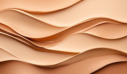 Poster - An abstract image showcasing soft, flowing curves in earthy tones, creating a serene and harmonious aesthetic. Perfect for design backgrounds and creative projects.