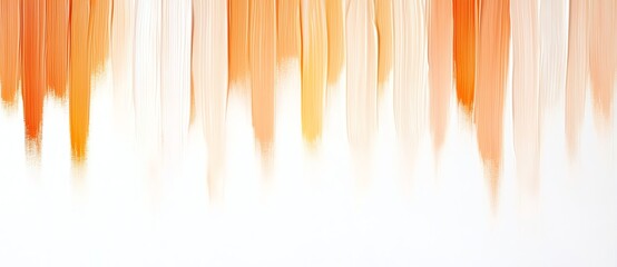 Poster - Abstract orange and white brush strokes on a white background create a vibrant, modern design suitable for artistic and creative projects.