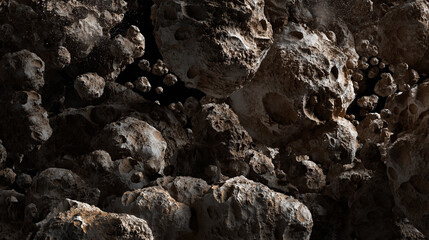Wall Mural - asteroids in space,3d illustration