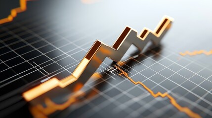 Poster - Digital Currency Growth Visualization with Trend Line on Financial Graph