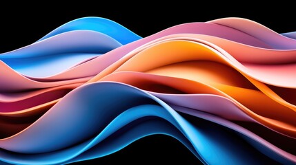 Poster - Dynamic color waves abstract art digital design modern aesthetic vibrant environment artistic viewpoint visual concept