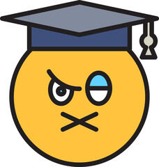 Poster - Mute and Angry Student Emoji
