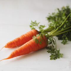 Fresh carrot vegetable with leaves