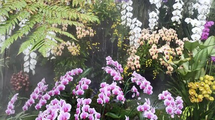 Wall Mural - blooming orchid flower garden horticulture