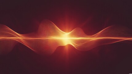 Poster - A classic deep red background with subtle waves and a glowing effect at the center.