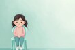 © arri - Sad Little Girl Sitting On A Small Chair