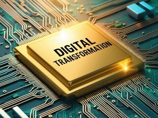 Poster - A golden chip labeled 