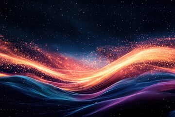 Wall Mural - Cosmic Waves Of Light And Stardust Dance Across The Night Sky