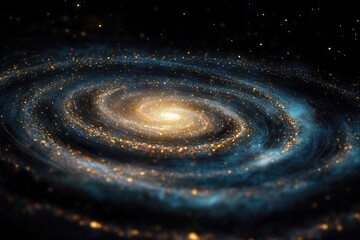 Canvas Print - A Stunning Spiral Galaxy in Deep Space