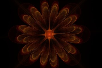 Poster - Computer generated fractal pattern and shape