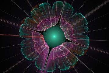 Poster - Computer generated fractal pattern and shape