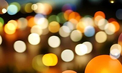 Poster - Colorful Bokeh Lights Abstract Background