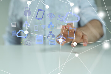 Poster - 2d rendering Cloud computing, Cloud Computing Concept