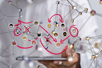 Poster - Abstract technology group and data 3d