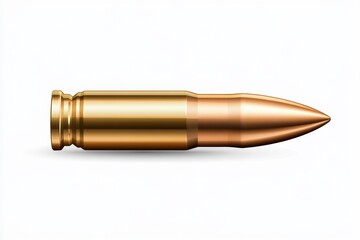 Poster - A clean illustration of a bullet, placed against a plain white background with minimal shadow effects