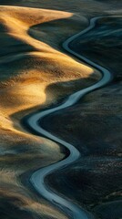 Wall Mural - Winding Road Through Rolling Hills Landscape