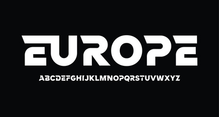 abstract technology space font and alphabet. techno effect fonts designs. typography digital sci-fi 