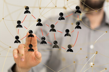 Poster - Abstract technology group and data 3d