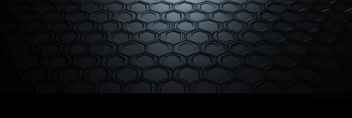 Poster - Geometric pattern design in black matte background showcasing a honeycomb style structure
