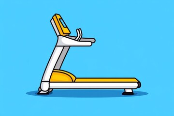 Aufkleber - A flat vector design of a treadmill icon, represented with bold, clean lines and a monochromatic color palette