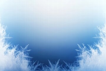 Poster - Frosted blue and white gradient creating a serene winter atmosphere